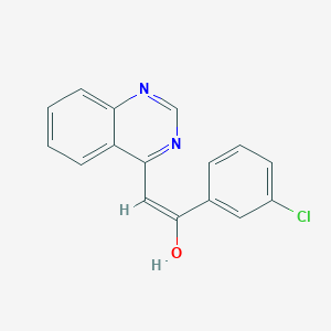 (E)-1-(3-chlorophenyl)-2-quinazolin-4-ylethenol