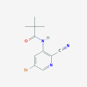 molecular formula C11H12BrN3O B1441283 N-(5-Bromo-2-cyanopyridin-3-yl)pivalamide CAS No. 1246088-44-7