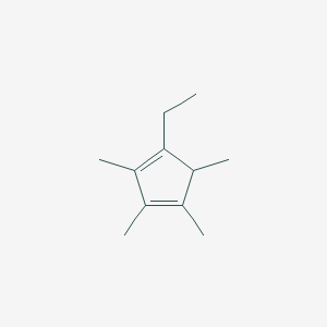 molecular formula C11H18 B14412834 1,3-Cyclopentadiene, 1-ethyl-2,3,4,5-tetramethyl- CAS No. 83321-17-9