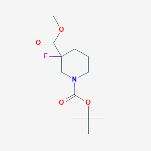 molecular formula C12H20FNO4 B1441284 1-Tert-butyl 3-methyl 3-fluoropiperidine-1,3-dicarboxylate CAS No. 934342-31-1