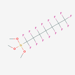 molecular formula C10H9F15O3Si B14412866 Trimethoxy(pentadecafluoroheptyl)silane CAS No. 84464-06-2