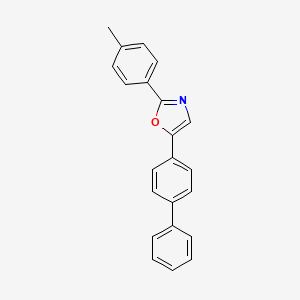 molecular formula C22H17NO B14412881 5-([1,1'-Biphenyl]-4-yl)-2-(4-methylphenyl)-1,3-oxazole CAS No. 83959-70-0