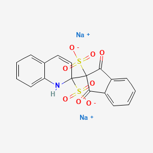 molecular formula C18H11NNa2O8S2 B14412882 disodium;2-(1,3-dioxo-2-sulfonatoinden-2-yl)-1H-quinoline-2-sulfonate CAS No. 84924-83-4