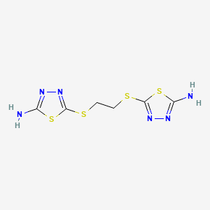 molecular formula C6H8N6S4 B14412885 1,3,4-Thiadiazol-2-amine, 5,5'-[1,2-ethanediylbis(thio)]bis- CAS No. 82875-12-5