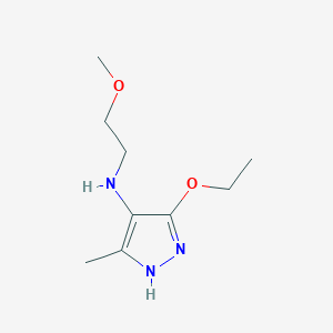 molecular formula C9H17N3O2 B14412906 3-Ethoxy-N-(2-methoxyethyl)-5-methyl-1H-pyrazol-4-amine CAS No. 87675-57-8