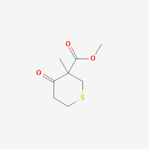 molecular formula C8H12O3S B14412937 Methyl 3-methyl-4-oxothiane-3-carboxylate CAS No. 84583-07-3