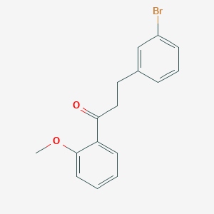 molecular formula C16H15BrO2 B1441294 3-(3-Bromophenyl)-1-(2-methoxyphenyl)propan-1-one CAS No. 898782-01-9