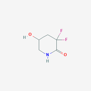 molecular formula C5H7F2NO2 B1441297 3,3-Difluoro-5-hydroxypiperidin-2-one CAS No. 1256080-98-4