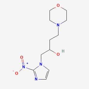 molecular formula C11H18N4O4 B14412984 4-Morpholinepropanol, alpha-[(2-nitro-1H-imidazol-1-yl)methyl]- CAS No. 82204-64-6