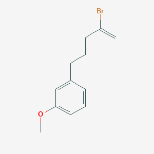 molecular formula C12H15BrO B1441299 2-Bromo-5-(3-methoxyphenyl)-1-pentene CAS No. 1143461-65-7