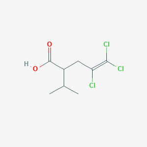 molecular formula C8H11Cl3O2 B14412998 4,5,5-Trichloro-2-(propan-2-yl)pent-4-enoic acid CAS No. 87953-18-2