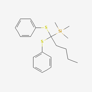 molecular formula C20H28S2Si B14413000 [1,1-Bis(phenylsulfanyl)pentyl](trimethyl)silane CAS No. 87729-82-6