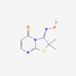 molecular formula C8H9N3O2S B14413017 3-(Hydroxyimino)-2,2-dimethyl-2,3-dihydro-5H-[1,3]thiazolo[3,2-a]pyrimidin-5-one CAS No. 81410-98-2