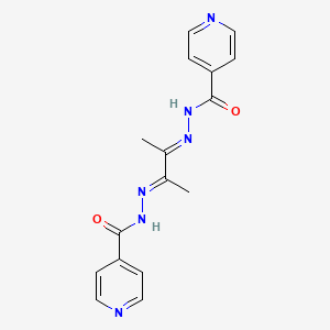 molecular formula C16H16N6O2 B14413024 4-Pyridinecarboxylic acid, (1,2-dimethyl-1,2-ethanediylidene)dihydrazide CAS No. 80623-34-3