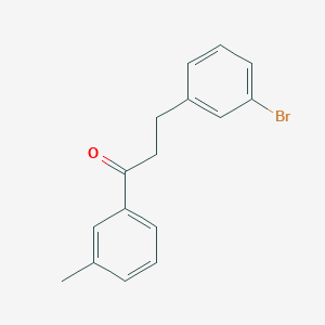 molecular formula C16H15BrO B1441303 3-(3-Bromophenyl)-3'-methylpropiophenone CAS No. 898781-97-0