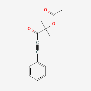 molecular formula C14H14O3 B14413047 2-Methyl-3-oxo-5-phenylpent-4-yn-2-yl acetate CAS No. 87064-06-0