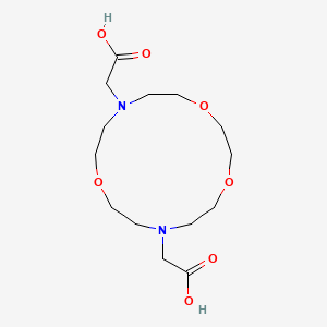 molecular formula C14H26N2O7 B14413063 1,4,10-Trioxa-7,13-diazacyclopentadecane-7,13-diacetic acid CAS No. 81963-61-3