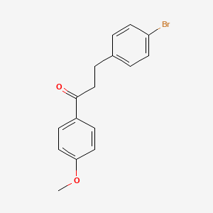 molecular formula C16H15BrO2 B1441308 3-(4-溴苯基)-1-(4-甲氧基苯基)丙酮 CAS No. 150405-65-5