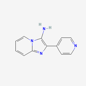 molecular formula C12H10N4 B1441309 2-(Pyridin-4-yl)imidazo[1,2-a]pyridin-3-amine CAS No. 1215991-77-7