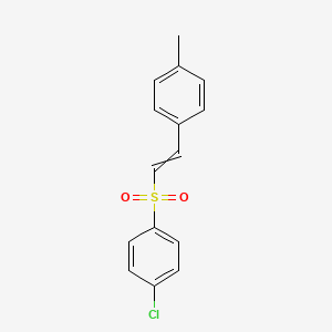 molecular formula C15H13ClO2S B14413109 1-Chloro-4-[2-(4-methylphenyl)ethenesulfonyl]benzene CAS No. 86971-43-9