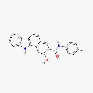 molecular formula C24H18N2O2 B14413115 2-Hydroxy-N-(4-methylphenyl)-11H-benzo[A]carbazole-3-carboxamide CAS No. 84809-06-3