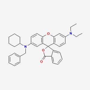 Spiro[isobenzofuran-1(3H),9'-[9H]xanthen]-3-one, 2'-[cyclohexyl(phenylmethyl)amino]-6'-(diethylamino)-