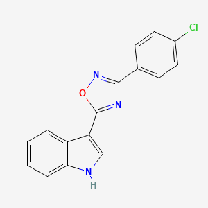 3-[3-(4-Chlorophenyl)-1,2,4-oxadiazol-5(2H)-ylidene]-3H-indole