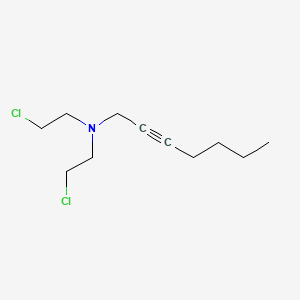 molecular formula C11H19Cl2N B14413148 2-Heptyn-1-amine, N,N-bis(2-chloroethyl)- CAS No. 81525-14-6