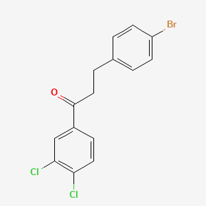 molecular formula C15H11BrCl2O B1441315 3-(4-Bromophenyl)-1-(3,4-dichlorophenyl)propan-1-one CAS No. 898761-92-7