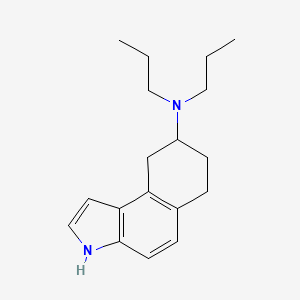 molecular formula C18H26N2 B14413152 N,N-Dipropyl-6,7,8,9-tetrahydro-3H-benzo[e]indol-8-amine CAS No. 83343-44-6