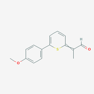 molecular formula C15H14O2S B14413170 2-[6-(4-Methoxyphenyl)-2H-thiopyran-2-ylidene]propanal CAS No. 86596-64-7