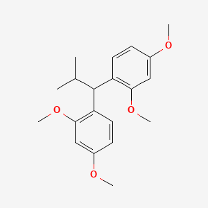 molecular formula C20H26O4 B14413177 Benzene, 1,1'-(2-methylpropylidene)bis[2,4-dimethoxy- CAS No. 85238-99-9