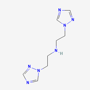 molecular formula C8H13N7 B1441318 bis[2-(1H-1,2,4-triazol-1-yl)ethyl]amine CAS No. 1258651-27-2