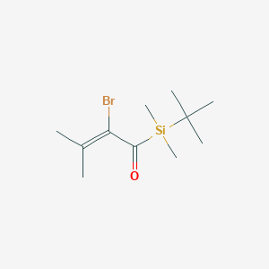 molecular formula C11H21BrOSi B14413187 2-Bromo-1-[tert-butyl(dimethyl)silyl]-3-methylbut-2-en-1-one CAS No. 80594-38-3