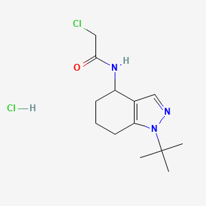 molecular formula C13H21Cl2N3O B1441319 N-(1-叔丁基-4,5,6,7-四氢-1H-吲唑-4-基)-2-氯乙酰胺盐酸盐 CAS No. 1269152-50-2
