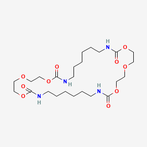 molecular formula C24H44N4O10 B14413190 1,12,15,18,29,32-Hexaoxa-3,10,20,27-tetraazacyclotetratriacontane-2,11,19,28-tetrone CAS No. 82645-96-3