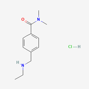 molecular formula C12H19ClN2O B1441321 4-[(ethylamino)methyl]-N,N-dimethylbenzamide hydrochloride CAS No. 1258651-78-3