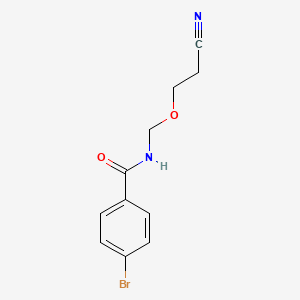 molecular formula C11H11BrN2O2 B14413210 4-Bromo-N-[(2-cyanoethoxy)methyl]benzamide CAS No. 84527-53-7