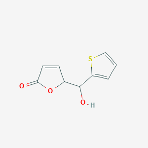 molecular formula C9H8O3S B14413214 2(5H)-Furanone, 5-(hydroxy-2-thienylmethyl)- CAS No. 81112-85-8