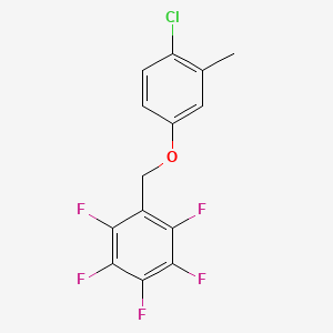 Benzene, 1-((4-chloro-3-methylphenoxy)methyl)-2,3,4,5,6-pentafluoro-