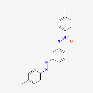 molecular formula C20H18N4O B14413264 (E)-1-(4-Methylphenyl)-2-{3-[(Z)-(4-methylphenyl)-ONN-azoxy]phenyl}diazene CAS No. 86317-70-6