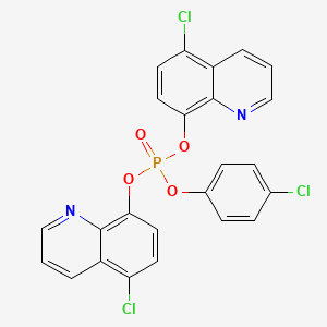 molecular formula C24H14Cl3N2O4P B14413270 4-Chlorophenyl bis(5-chloroquinolin-8-yl) phosphate CAS No. 83416-83-5