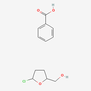 molecular formula C12H15ClO4 B14413286 Benzoic acid--(5-chlorooxolan-2-yl)methanol (1/1) CAS No. 81252-26-8