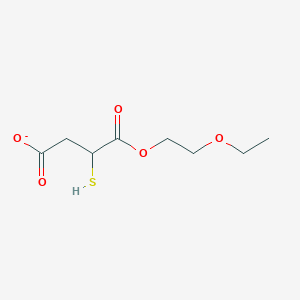 molecular formula C8H13O5S- B14413288 4-(2-Ethoxyethoxy)-4-oxo-3-sulfanylbutanoate CAS No. 84214-69-7