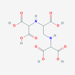 molecular formula C9H12N2O10 B14413319 ({1-Carboxy-2-[(dicarboxymethyl)amino]ethyl}amino)propanedioic acid CAS No. 80921-06-8