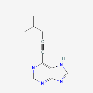 molecular formula C11H12N4 B14413324 6-(4-Methylpent-1-yn-1-yl)-7H-purine CAS No. 85110-24-3