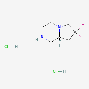 molecular formula C7H14Cl2F2N2 B1441334 (S)-7,7-二氟八氢吡咯并[1,2-a]吡嗪二盐酸盐 CAS No. 1305712-21-3