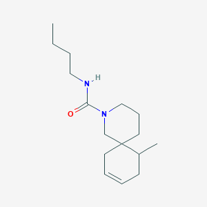 molecular formula C16H28N2O B14413349 N-Butyl-11-methyl-2-azaspiro[5.5]undec-8-ene-2-carboxamide CAS No. 85675-23-6