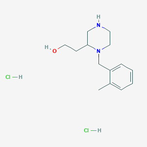 molecular formula C14H24Cl2N2O B1441336 2-[1-(2-甲基苄基)-2-哌嗪基]乙醇二盐酸盐 CAS No. 1233641-93-4
