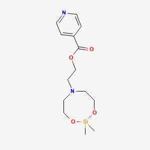 molecular formula C14H22N2O4Si B14413362 2-(2,2-Dimethyl-1,3,6,2-dioxazasilocan-6-yl)ethyl pyridine-4-carboxylate CAS No. 80510-93-6